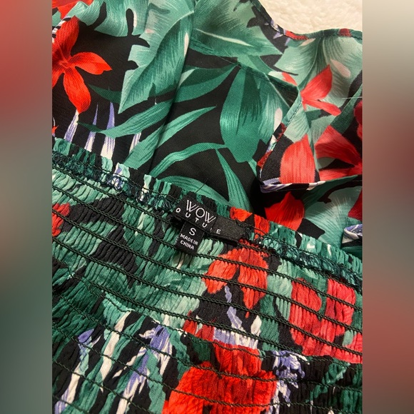 NWOT WOW Couture tropical 2-piece skirt set vacation size Small - Picture 9 of 10